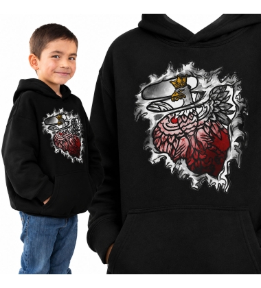 Bluza z kapturem dziecięca Patriotyczna ORZEŁ W SERCU